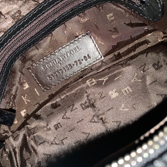 Sonia Rykiel Moto Zip Black Leather Hand Bag - Picture 6 of 8